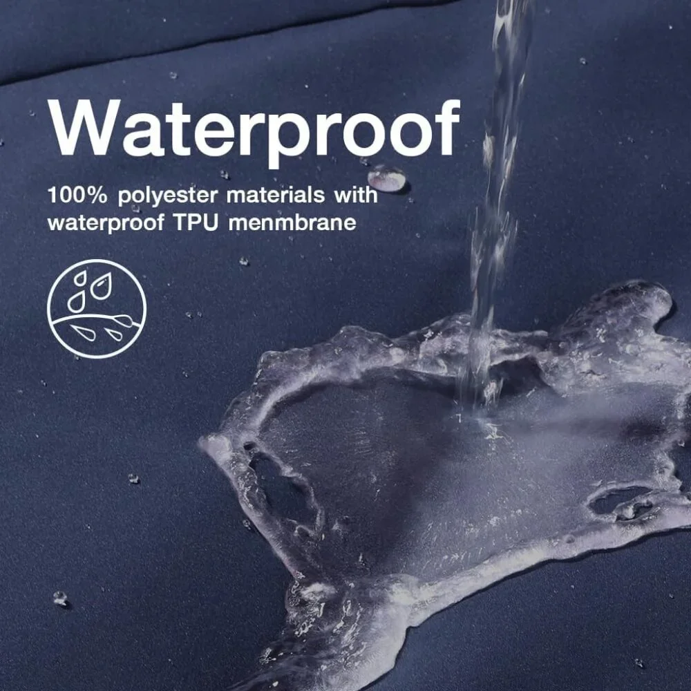 Women's Blue-B611 Fleece Inner Snow Ski Jacket Waterproof Winter Warm Coat - Picture 2 of 6